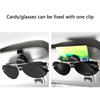 Sunglasses Visor Clip Universal Carbon Fiber Textured Multifunctional Organizer Car Glasses Holder For Money Key Traveling
