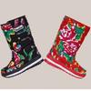 Winter snow cotton piled thickened ethnic wind big flower cotton shoes warm outdoor travel cotton boots