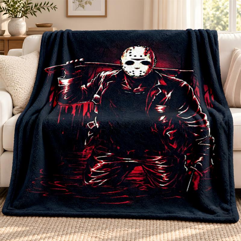 Friday the 13th blanket Flannel Blanket Soft Cozy Plush Throw for Sofa Bed Lightweight Home Decoration Outdoor camping