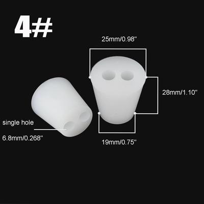 1 Stück Silikonkautschukstopfen, Weiße konische Labor-Dichtstopfen Gummistopfen 4# / 5# / 6# / 7# / 8# / 9# / 10# / 11# / 12#