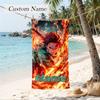 Tanjiro Custom Name Printed Beach Towel Personalized Soft Towel For Swimming Beach Travel