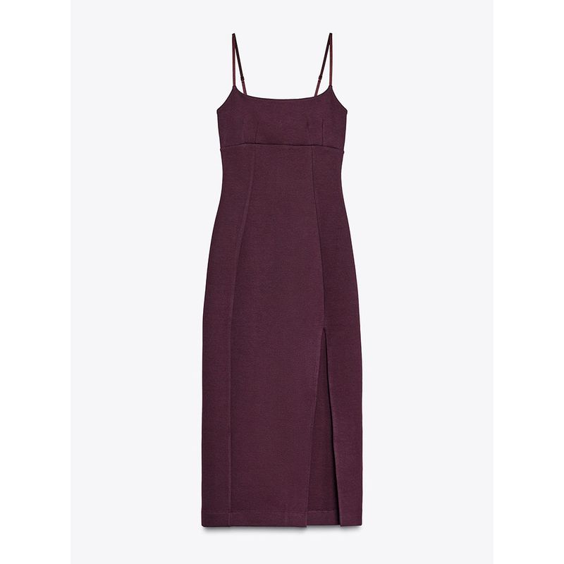 Za2025 Spring New Women's Clothing Elegant Double-Sided Cloth Straight Collar Sling Elegant Long Dress 3641317 805