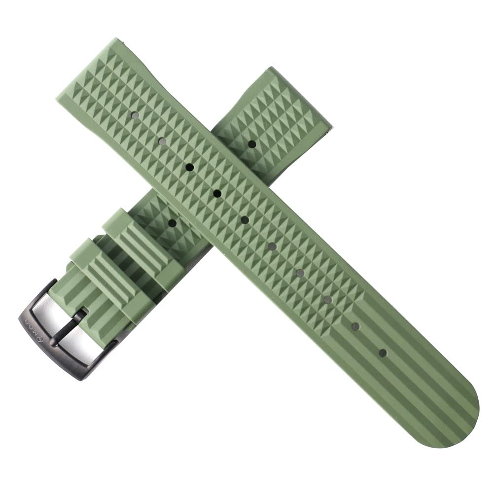 

FKM ВИНТАЖНАЯ РЕЗИНА 22 мм Широкий Силиконовый Сменный Ремешок для Часов Кастомный Милитари Стиль [MOD] РЕМЕШОК, Ремешок, Браслет, Хаки/Черный, Мужской