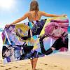 1Pc Vivid Future Visions Beach Towel, Quick Dry, Multi-Use for Beach Pool Gym Yoga Home Travel, Christmas, Halloween, Xmas Gift M929189