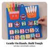 Counting Board with Felt Fingers Hands-on Educational Toy Portable for Preschool