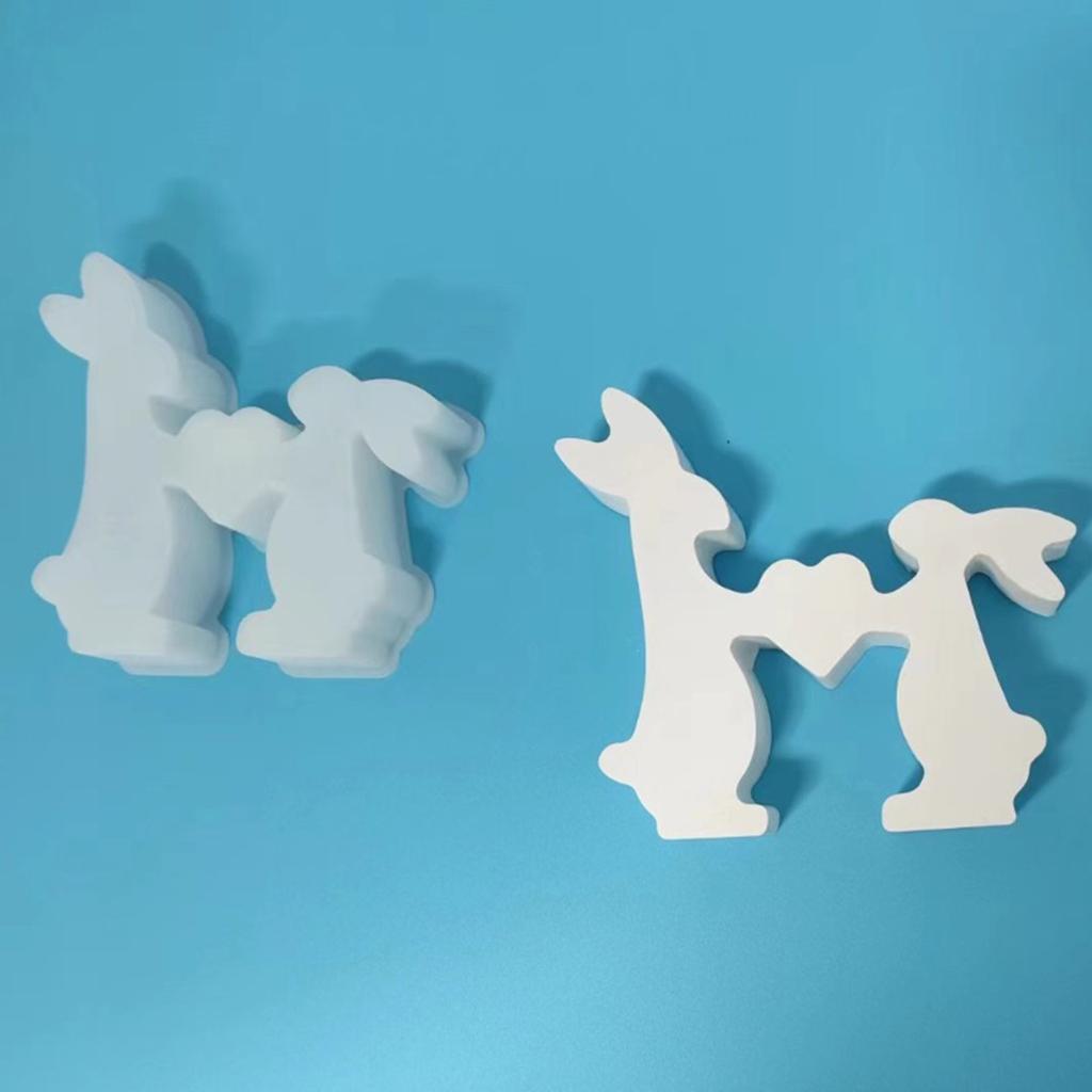 Herz Kerzenständer Silikonformen DIY Osterhase Kerzenhalter Form Gips Beton Harz Gießformen Tischdekorationen