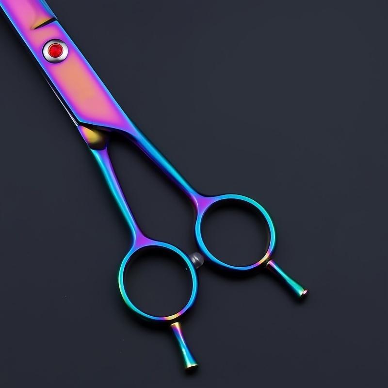 Colored Curved Scissors for Pet Grooming, Dog Hair Trimming Scissors