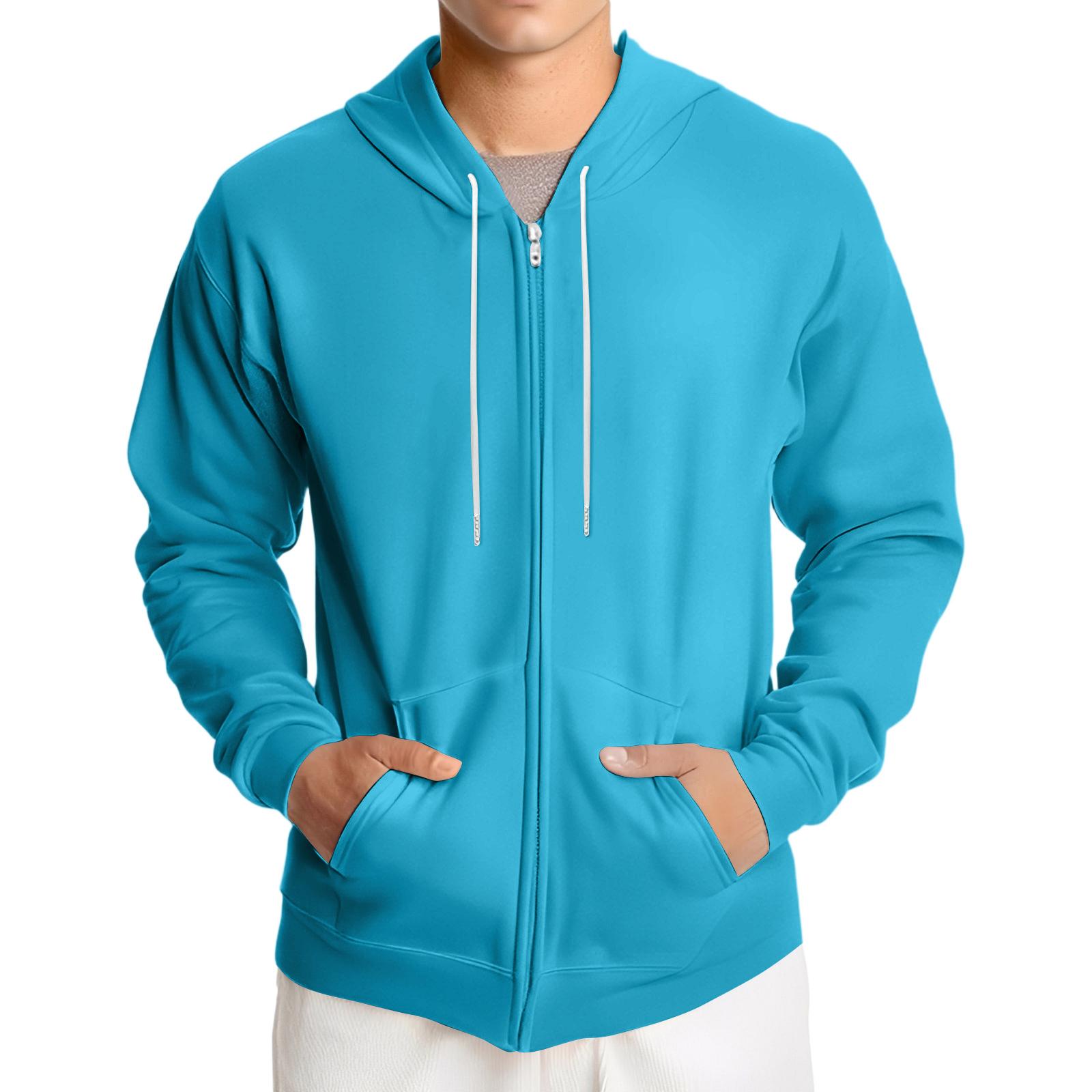 

Men s Loose-fitting Casual Hooded Drawstring Jacket L