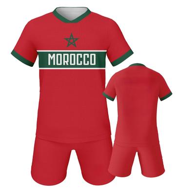 Morocco Soccer Set Football Jersey Shorts Kit Team Training Uniform