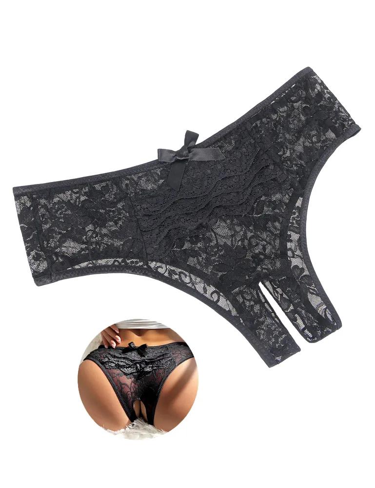 Sexy Women's Open-crotch Low- Lace Panties