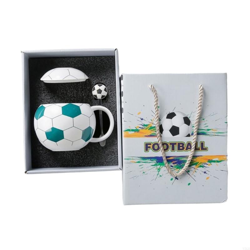 Ceramic Coffee Mug With Football Designs Perfect For Soccer Fan And Daily Use 400ml Capacity Drinkware Y5GB