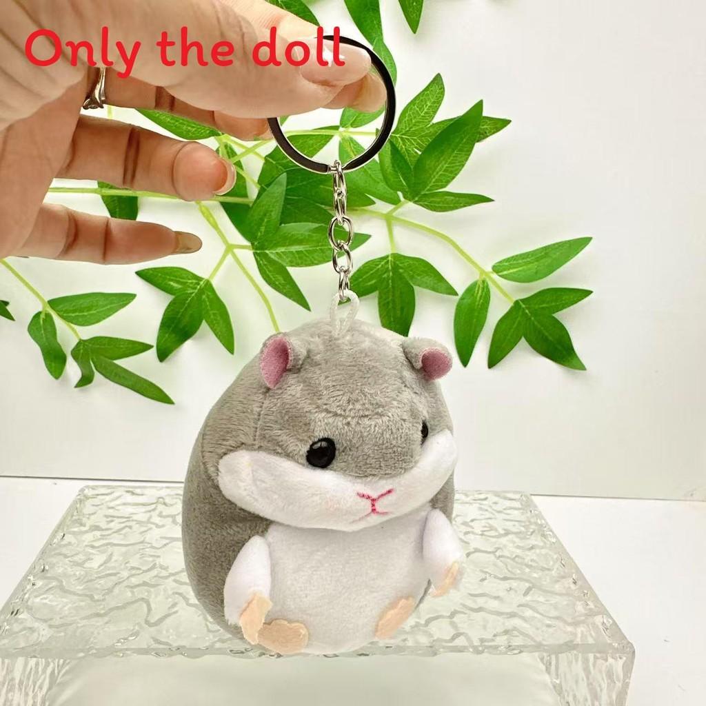 Plush Hamtaro Hamster Keychain With Hanging Chain For Outdoor And Carry Daily