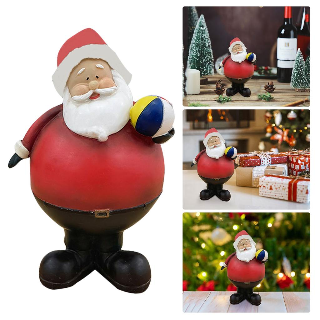 Big Bellied SantaClaus Hält EINEN Ball Weihnachten Indoor Desktop Dekoration Ornamente