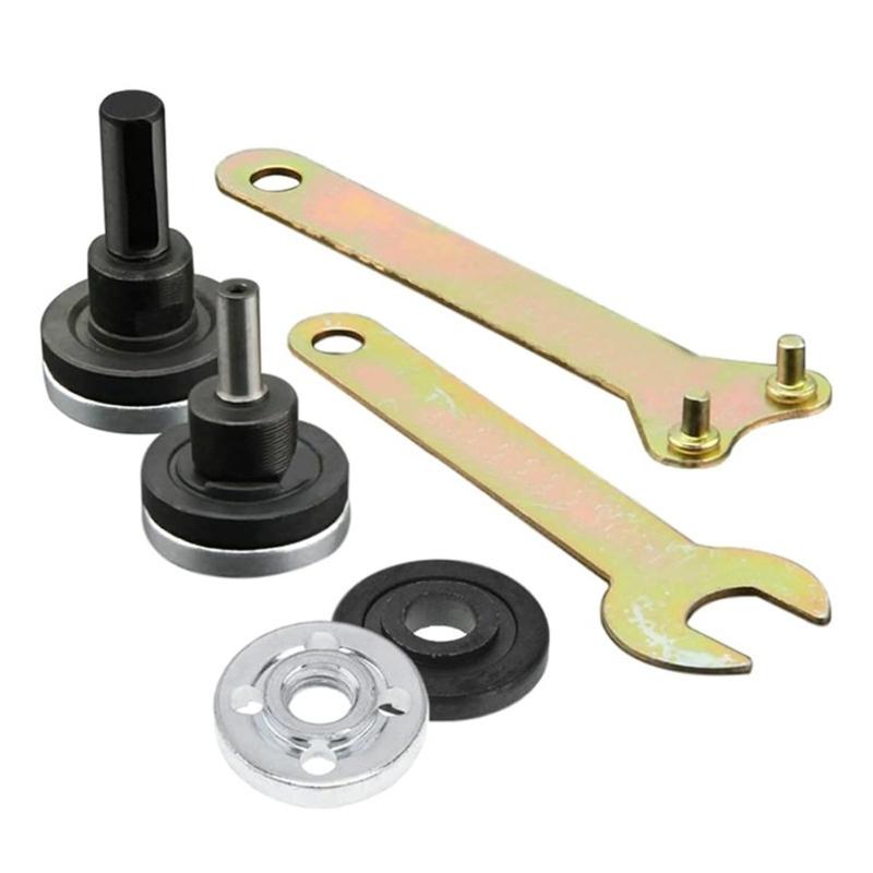 10Pcs Spanner Connecting Rod Drill Polishing Tool Angled Grinder Mandrel Adapter Disc Hand Drill Angled Grinder Accessory