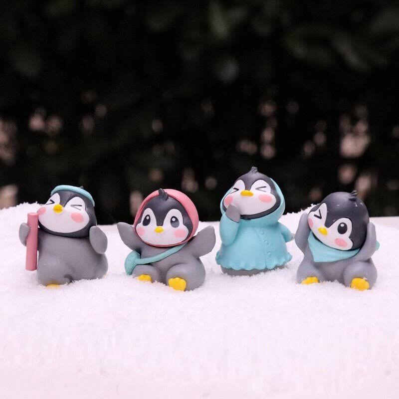 1 Set (6 Pcs) Cute Penguin Miniature Figurines Showpiece | Gift for Him/Her, Return Gift, Home Decor, Table, Car Dashboard