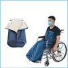 Plush Lined Thicken Half Pack Waterproof Wheelchair Thermal Blanket for Elderly Patient Leg Guard Warm Supplie 132 X 65 Cm