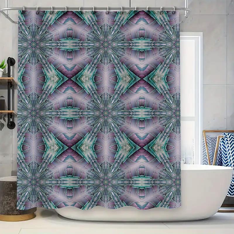 

Kaleidoscope Pattern Shower Curtain Waterproof Bath Decoration Home Decor Collection W60H190(CM)-1 Pcs