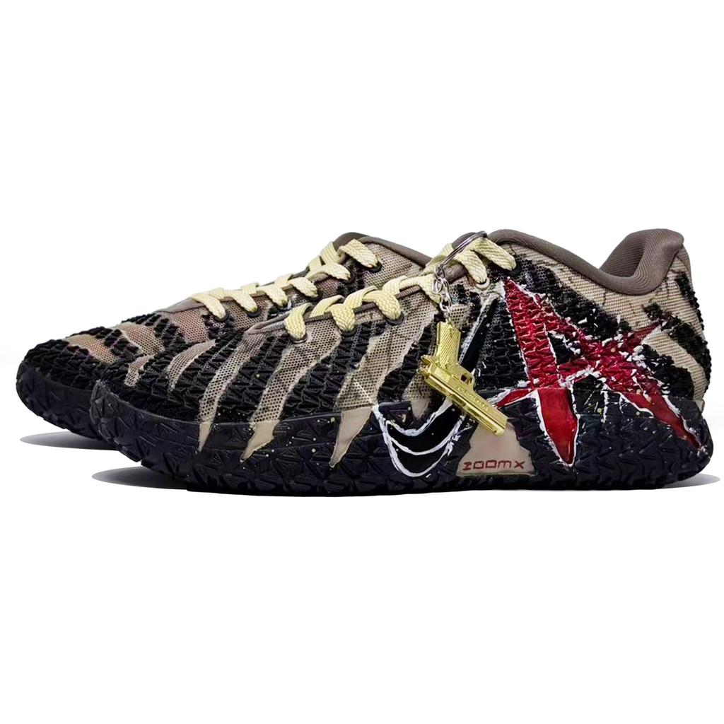 Nike Ja Morant 3 Cushioning Abrasion Resistant Support Low Top Basketball Shoes Men's Brown Black Red HF2794-200(Team1521-)