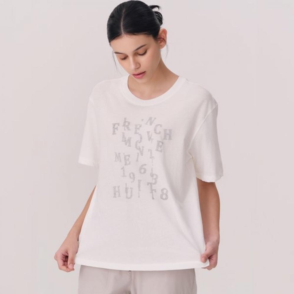 

HuiT Shadow Graphic CoTTon T shirT hTwTs5k83T WH/S