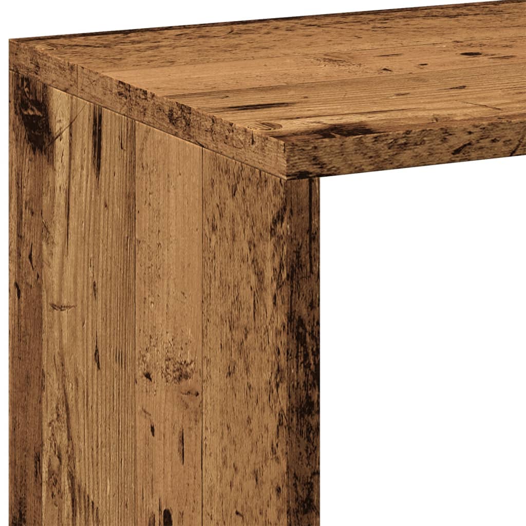 Room Divider Bookshelf Reclaimed Wood Look 102x29x103.5 cm