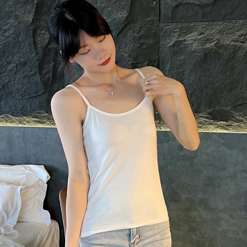 Women's Spring-Summer Modal Camisole: Breathable, Slimming, Seamless, Solid Color Base Layer