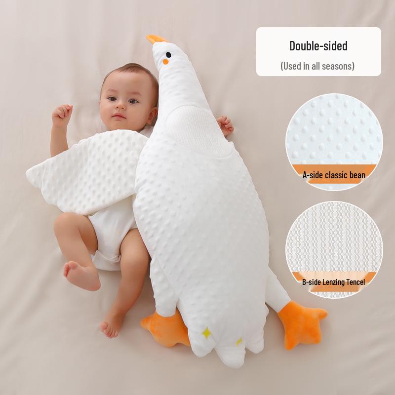 White Goose Tummy Soothing Pillow: Anti-Bloating & Colic Relief for Babies