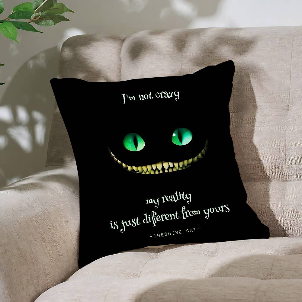 Anime Ccheshire Cat Customizable Square Pillowcases Stylish And Soft Perfect For Beds Cars And Sofas