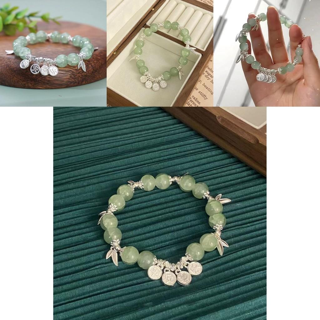Modern Chinese Style Geometric Leaf Design Bracelet For Women Alloy Plated Jewelry
