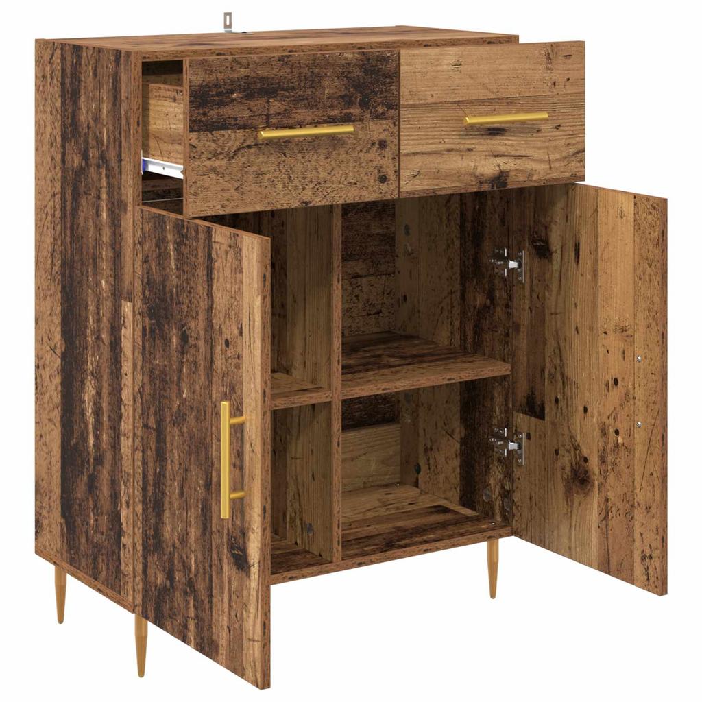 Sideboard Reclaimed Wood 69.5 X 34 X 90 Cm Wood Based Material
