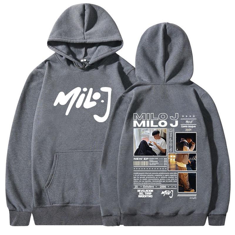 Rapper Milo J 111 Album Merch Hoodies Mannen Vrouwen Kleding Vintage Hip Hop Hooded Sweatshirt Casual Oversized Pullovers Fans Cadeau