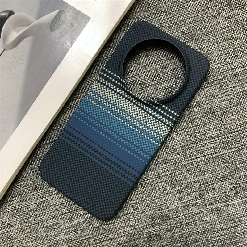 Luxury Carbon Fiber Texture PC Frameless Phone Case For HuaWei Mate 80 70 60 Pura 80 70 Pro Max RS Heat Dissipation Bumper Cover