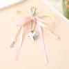 Elegant Pearls Bows Bag Pendant Practical Keychain Heart Shape Phone Ornament Keyring for Purse Handbag Decoration