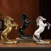 Resins Standing Horse Figurine Sculpture 12Inch Tall Tabletop Decoration for Living Room or Study Aesthetic Appeal