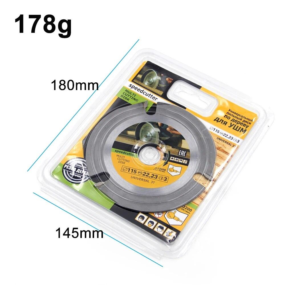 Hard Alloy Three Tooth Woodworking Cutting Blade 125*22/115*22 Multifunctional Angle Grinder Circular Saw Blade Tool