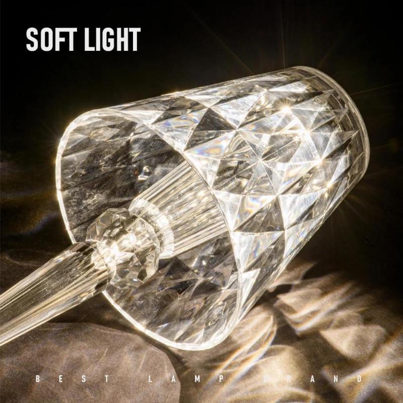 Luminária de mesa com diamante rgb, usb, sensor de toque, decoração acrílica, para quarto, bar, iluminação de cristal, presente, luz noturna led