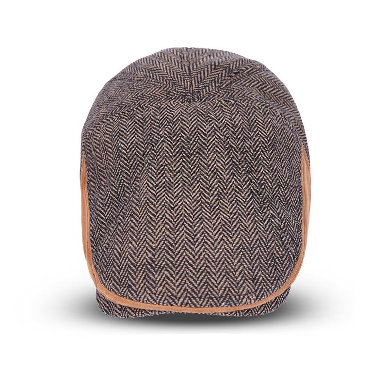 Berretto con visiera a punto vintage Autunno Inverno Berretto Britannico Berretto da Pittore Newsboy da Uomo