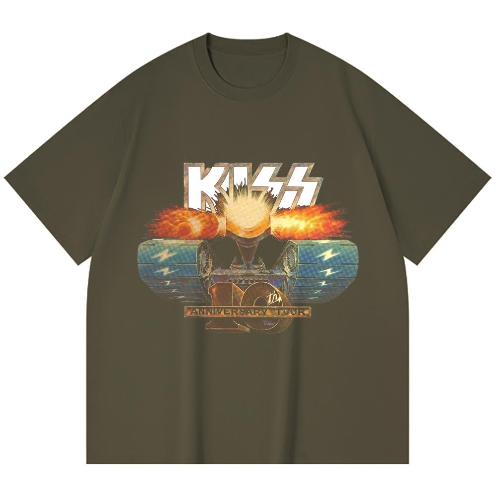 230 Gsm 100% Cotton Heavy Metal T-Shirt Rock Band Popular Music Print Unisex Heavy Cotton T Shirt