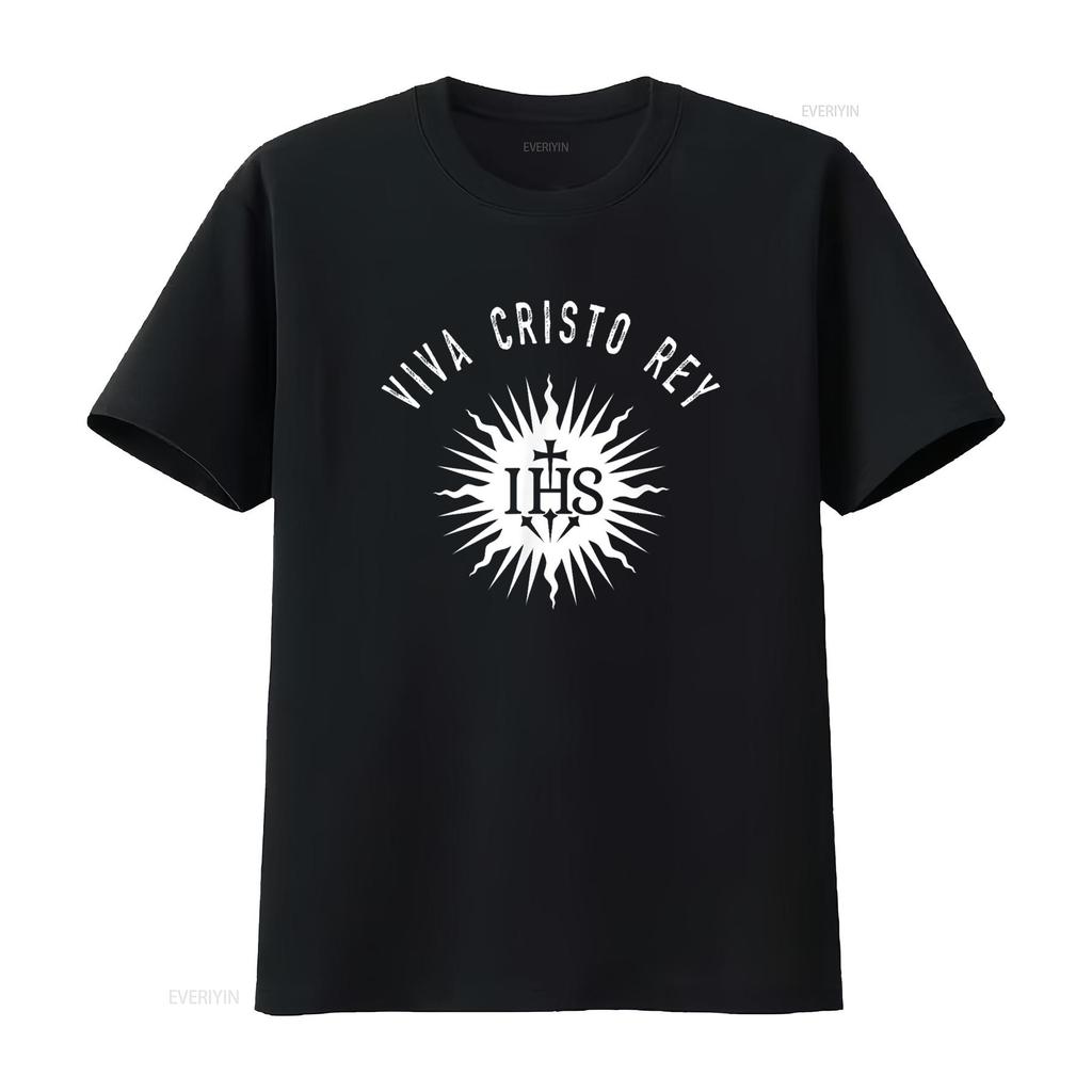 Viva Cristo Rey Roman Catholic Cristeros T Shirt Vintage Washed Soft Streetwear Stretched Slightly Versatile