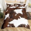 Cowhide Duvet Cover Queen Microfiber Western Farmhouse Animal Skin Fur Bedding Set 2/3pcs For Kids Teen Cattle Cow Quilt Cover
