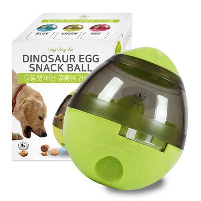 Dingdong Pet Dinosaur Egg Snack Ball 9.5 X 12.5 Cm, Green, 1 Piece