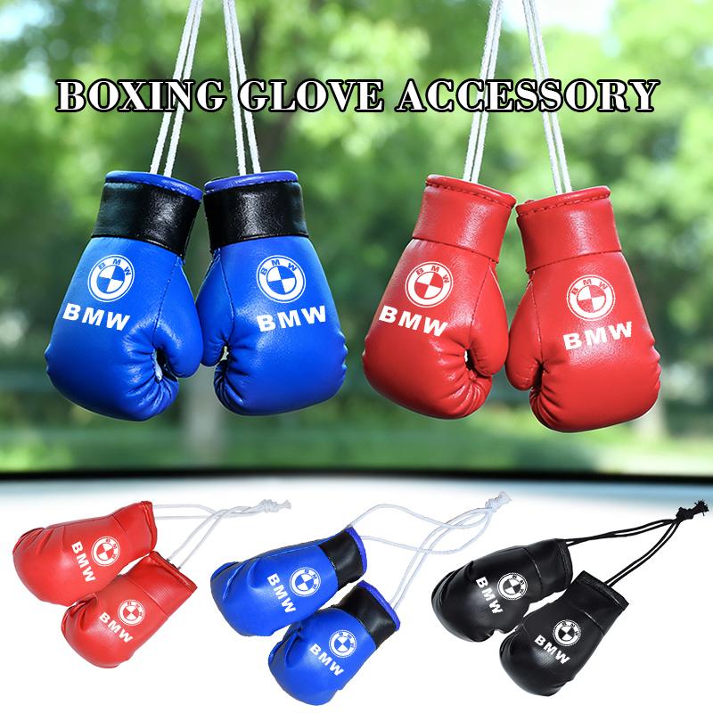 1 Pair Car Boxing Gloves Hanging Ornament Rearview Mirror Pendant For BMW Performance X1 M3 M6 F01 F02 E34 E36 E60 F10 F20 X6 IS6