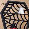 Schädel-Sammlungshalter Sargförmiges Spinnennetz-Display-Regal, 3D-gedruckter gotischer mehrstufiger Mini-Ständer Figur, Regal Halloween Schwarzes Hohlregal
