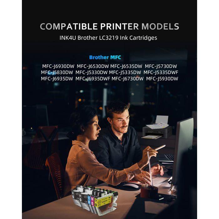 Cartouches d'Encre - COMPTOIR DES PARISIENNES - LC3219XL LC3217 - 5 pièces - Multi-couleurs - 3000 pages noir