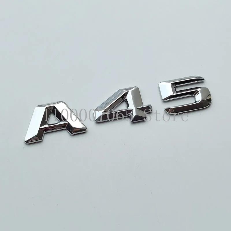 AAUB1 New2015 Lettres Chromées A45 Turbo 4matic Emblème ABS Supérieur Pour Mercedes Benz AMG Plaque Signalétique De Coffre De Garde-bo