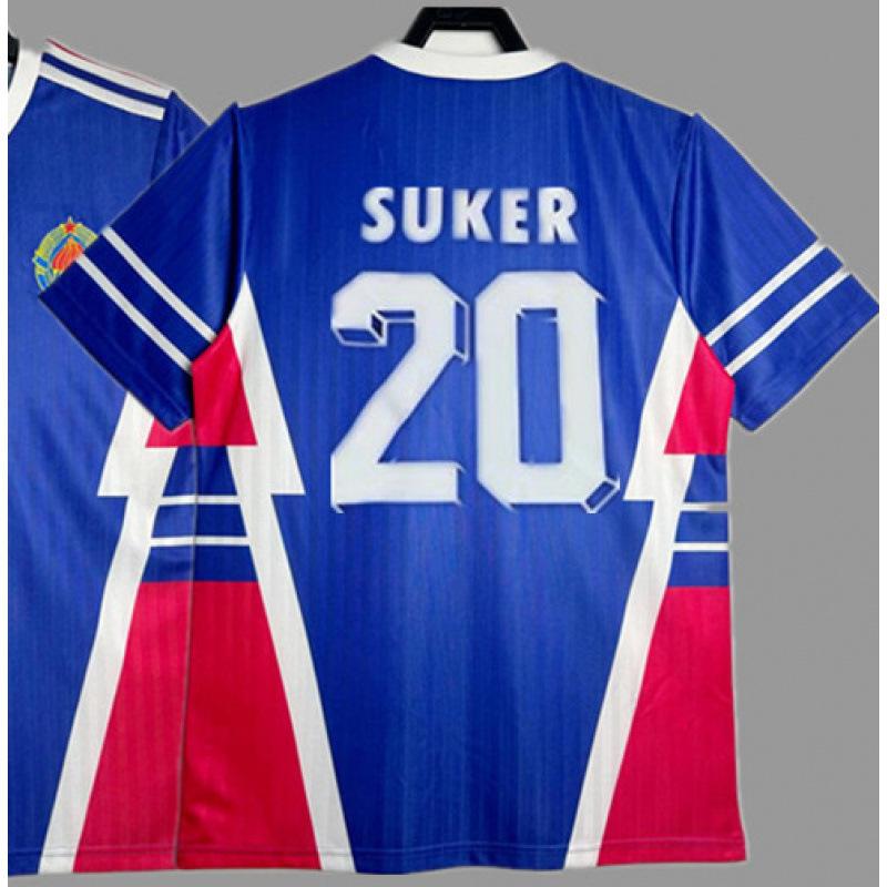 1990 Yugoslav Retro Jersey Football Jersey Classic Stojkovic SUKER Home and Away Jersey