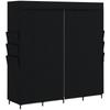 Fabric Wardrobe, Dust-proof, Portable, 5 Clothes Rails, 170 X 45 X 167 Cm, Black