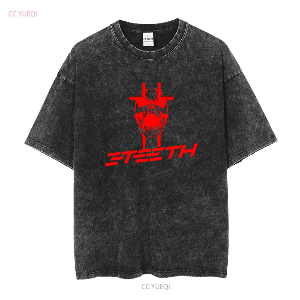 NEW ARRIVAL 3 TEETH AMERICAN METAL BAND T SHIRT long or short sleeves vintage Washed Versatile Slightly homme designer clothes