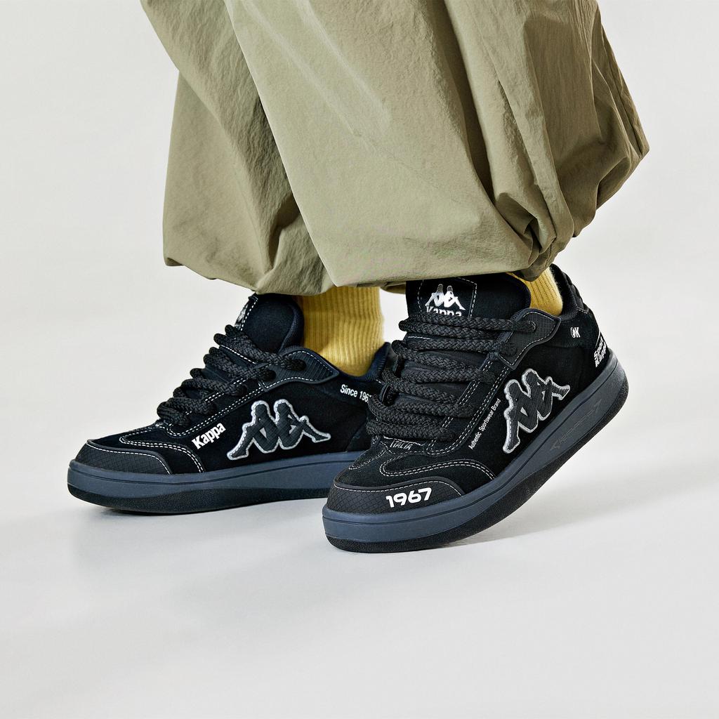 Kappa Retro Non-Slip Wear-Resistant Low-Top Skate Shoes Unisex sneakers Black K0DZ5CC02F-990
