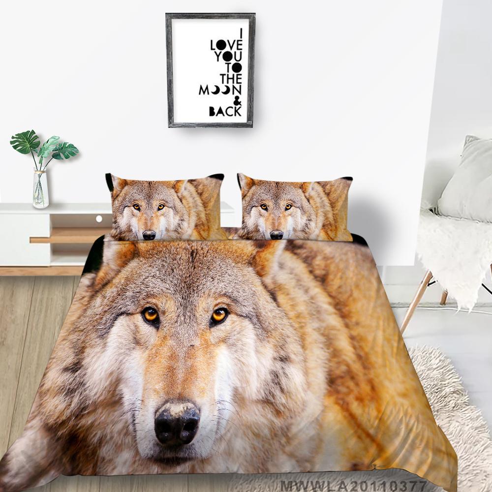 2023 neue Stil Doppel Größe Hause Bettwäsche 3D Wolf Druck Bettwäsche Abdeckung Anzug Einzigartiges Design Modische Bettwäsche Abdeckung Set Bettwäsche Abdeckung