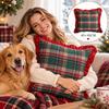 Federa per Cuscino a Quadri Lavabile in Lavatrice Custodia per Cuscino di Natale Sedia da Pranzo Finestra a Golfo